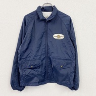 90年代 TARAS BOULBA（Taras Boulba）Asics 全拉鍊夾克，插肩袖，海軍藍，L碼，復古古著