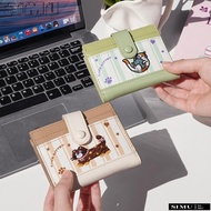 SIMULR Cartoon Kitten Zippered Coin Purse - Compact Travel Wallet with Dopamine Colors