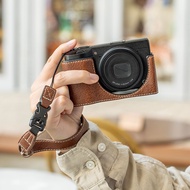 Suitable for Ricoh gr4 Camera Bag GR4 Protective Leather Case Retro Base Ricoh gr4 Crossbody Shoulde