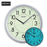Velashop SEIKO นาฬิกาแขวนผนัง ขนาด 14 นิ้ว หน้าปัดพรายน้ำ เรืองแสง รุ่น QXA629S - สีเงิน QXA629