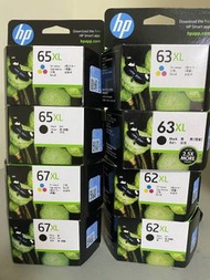 [包平郵] 全新 原裝 現貨 printer 黑色墨 增量 63xl 彩色 black ink hp 67xl colour ink
