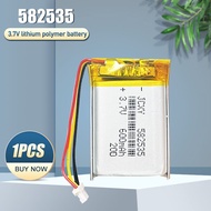 582535 602535 3.7V 600mAh Rechargeable Lithium Polymer Battery Li-ion Cell For DVR GPS LED Lights Sm