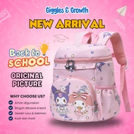 ALIBAXSTORE Giggles and Growth Backpack for Preschool Children/TK Mimi | Kuromi Motif School Backpac