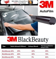 Kaca Film 3M 40% Black Beauty Tolak Panas Ori