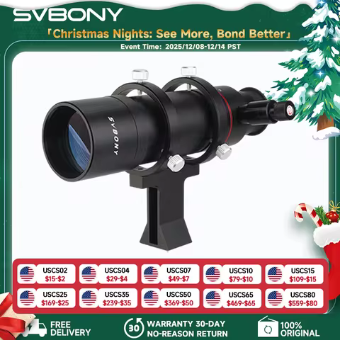 SVBONY SV208 Astronomical Telescope Finder Scope w/ Illuminated 8x50 Straight-Through Correct Image
