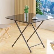Zhuo Small Table Cheap Two-Person Table Foldable Dining Table Small Square Table Foldable Two-Person
