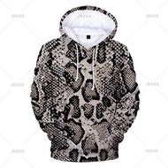 Snake Skin Texture Pattern Hoodies 3D Print Men Fashion Casual Hooded Sweatshirts Harajuku Streetwea