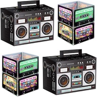 Sumind 4 Pieces Hip Hop Party Decorations Cassette Tape 80s 90s Theme Decorations 90s Cassette Tape 