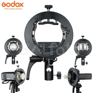 Godox S2 / S1 Speedlite Bracket S-Type Bowens Flash Holder Mount for Godox V1 V860III TT685II AD200P
