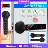 7in1 Smart Door Lock Anti-Theft Fingerprint Digital Password Lock Electronic Lock APP Unlock
