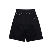 RAW DENIM JORTS BLACK KAREEM MOODDAY PROJECT