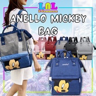LNL Anello Mickey Minnie Beg Baby Mummy Diaper Bag Travel Diaper Bag Baby Women Nappy Beg Susu Travel Beg Ibu Bersalin