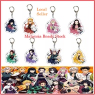 Demon Slayer Cute Pendant Keychain Acrylic Kimetsu no Yaiba Blade of Ghost Keychains Key Cover Chain