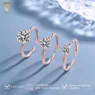 Lore Jewellery - Hazel Moissanite Ring / VVS 1 Color Grade D Ring 18K White Gold / GRA INTERNATIONA