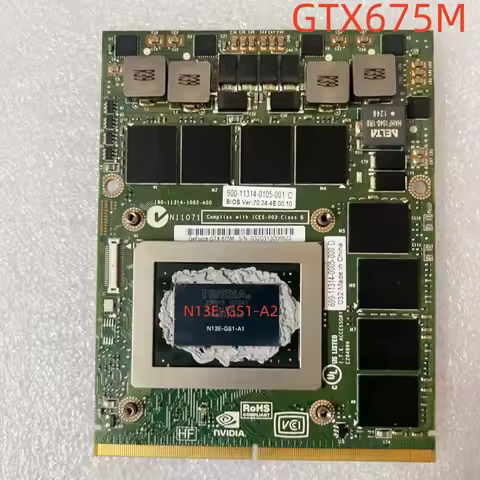 GTX675M GTX 675M 2GB VGA graphics card 6-71-X510L-D01 6-77-X510L-D01-2 DDR5 works perfectly 100%