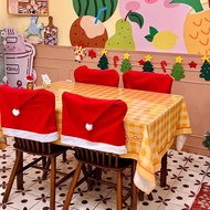Christmas Chair Cover Decorations Chair Cover Santa Hat Coffee Shop Restaurant Bar Christmas Atmosph