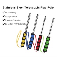 Stainless Steel Telescopic Tour Guide Flag Pole (Thick Handle)