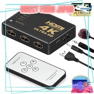 HDMI Switcher, HOUREIHOU HDMI Selector 5 Input 1 Output with Remote Control 4Kx2K 1080p 3D Video USB