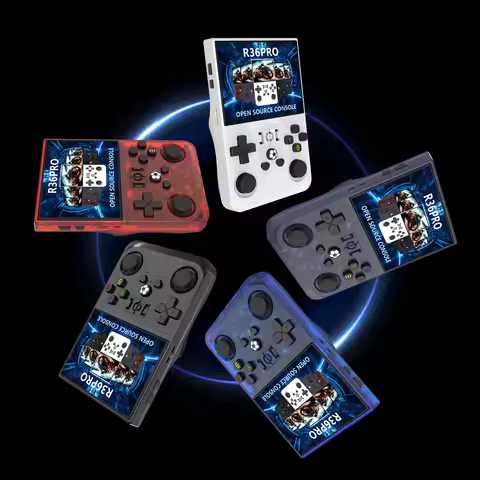 Open Source R36PRO Handheld Game Console Linux System 3.5inch HD Screen 4000mAh Play 6h 1GB+8GB RAM,
