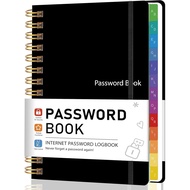 Password Book with Alphabetical Tabs, Password Keeper Book for Seniors, 5.8" X 8.2" Medium Size Pass