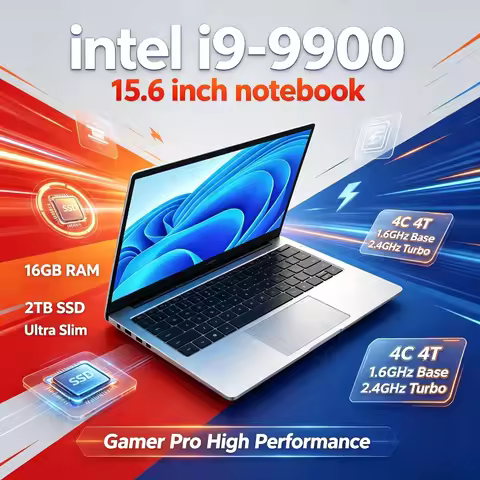 Ultra Slim 15.6 Inch Laptop 32GB RAM 512GB 1TB SSD Intel Core i9 9900 8C 16T 5GHz Notebook Gaming 19