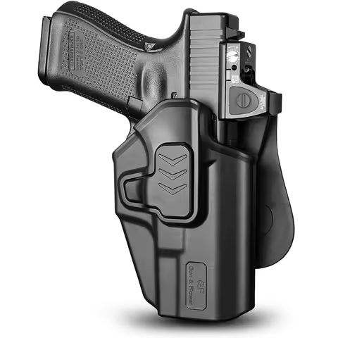 For Glock 19,G26 Gen 3 4 5,G19X,G23 Gen 3 4, G32,44 45,OWB Holster Outside Waistband Holster with Le