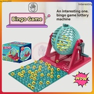Bingo Game Set Bingo Lotto Lottery Family Cage Balls Cards Counters Party Bingo Game