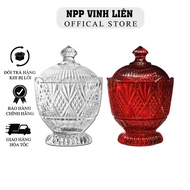 Hũ đựng kẹo pha lê Dublin cao 22cm đường kính 14.5cm trong suốt sang trọng đựng bánh quy kẹo mứt