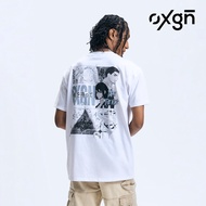 OXGN Take The Risk Graphic T-Shirt For Men (White/Coffee)