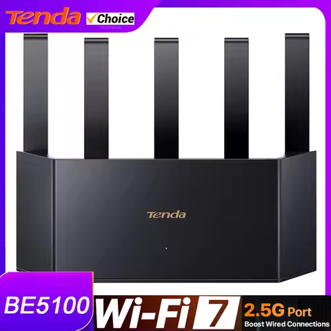 Tenda Router BE5100 2.5G WiFi 7 5011Mbps Network Port 512MB Memory 2.4/5GHz Dual Broadband Access Ne
