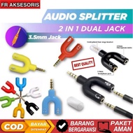 Audio Splitter Model - U Aux Jack 2 In 1 Spliter / Spliter U Splitter