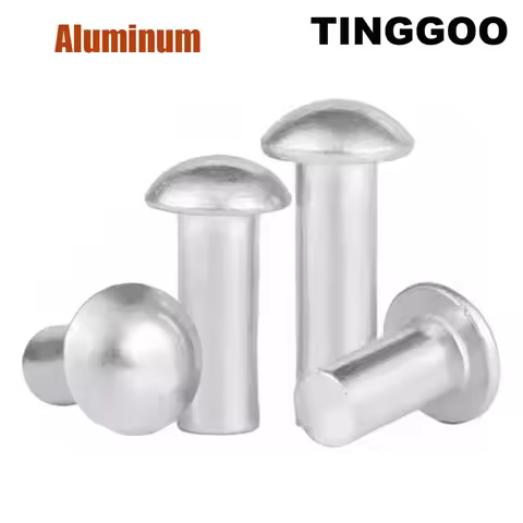 2/100pcs M2 M2.5 M3 M4 M5 M6 M8 M10 Solid Aluminum GB867 Button Semi Dome Round Head Percussion Punc