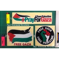 Free Gaza (Flag) / #PrayForGaza #Free Palestine / Fre Gaza Sticker Cutting Overlapping Reflective (B