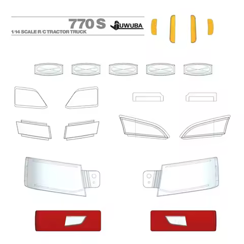 Transparent Light Panel Lampshade for 1/14 Tamiya RC Dump Truck SCANIA 770S 6X4 56368 8X4 56371 Car 
