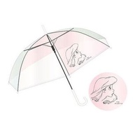 (免運費) 迪士尼 Disney Princess 小魚仙 日版 半透明 雨傘 長遮 長傘 彎手柄 雨具 戶外 便攜 防風 60cm 愛麗兒 Ariel 美人魚 迪士尼公主 2021年款