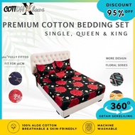 #7 CODE B140-B159 880TC PREMIUM QUALITY 4 IN 1 QUEEN 4 IN 1 KING 2 IN 1 SINGLE SIZE FITTED BEDSHEET/