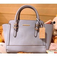 日本專櫃品牌 Samantha &amp; Chouette 粉藍 classic bag 手提袋。側背包 二用包包