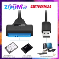 20CM USB 2.0 TO SATA 22PIN ADAPTER CABLE FOR 2.5 INCH HDD LAPTOP HARD DISK DRIVE