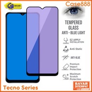 CASE888 Tempered Glass 10D 9H Cover Anti Shock BLUELIGHT ANTI RADIATION For Tecno Spark 6 Go 7 Go 8C