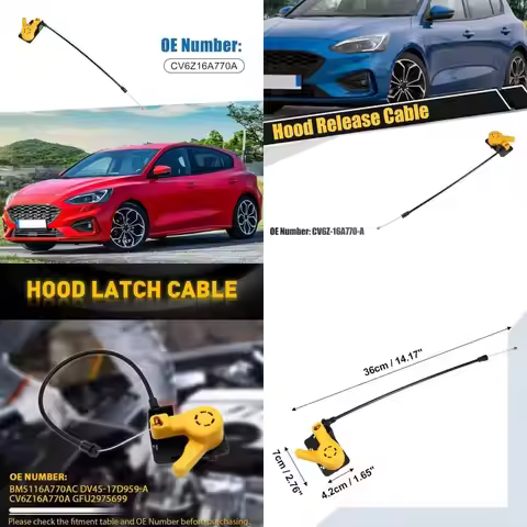 G99F CV6Z16A770A Engine Hood Release Cable for 2012-2018 Hood Latches Cable Control Wire Replace Par