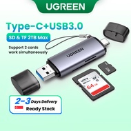 UGREEN 2 in 1 SD TF Card Reader USB Type C USB 3.0 OTG Memory Card Adapter TF SD Micro SD Mac Window