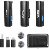 BOYA LINK WIRELESS MICROPHONE FOR IOS i PHONE &amp; TYPE C &amp; CAMERA COMPLETE SET 3 IN 1