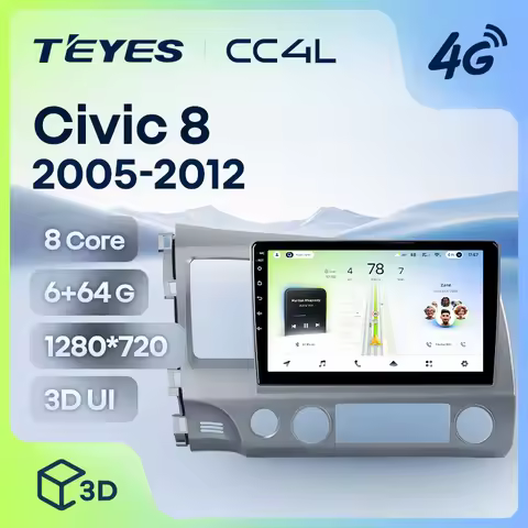 TEYES CC4L For Honda Civic 8 FK FN FD 2005 - 2012 Car Radio Multimedia Video Player Navigation stere