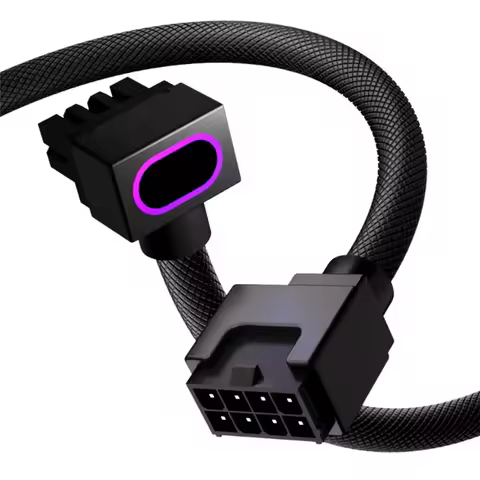 XB-CPU8PIN ARGB PC Cable- Motherboard Extension Cable With 5V 3-Pin, 18AWG 90° Right-Angle Design, M