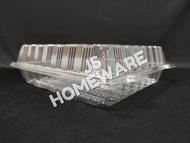 Kuih Container L600 / Disposable Plastic Clear Bakery Container (50pcs±) / 10" x 10" square cake tra