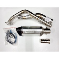 Sale! คอท่อ Yamaha Exciter 155 VVA (ยามาฮ่า เอ็กซ์ไซเดอร์ 155 วีวีเอ) พร้อมปลายท่อ AK ยาว 12 นิ้ว ฟร
