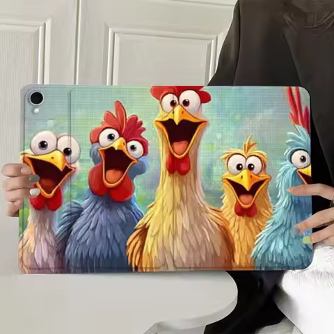 Cute Chicken Group Image Gift For Samsung Galaxy Tab A7 A A8 A9 A11 S6 S11 10.1 10.4 10.5 Inch Lite 