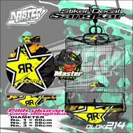 Stiker Decal Sangkar Bulat Murai ROCKSTAR High Quality BISA REQUEST