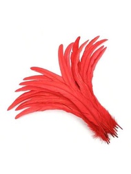 20入組35-40cm / 14-16英寸天然雞尾羽毛,用於手工藝,diy女士羽毛頭飾附件、羽毛材料、嘉年華婚禮裝飾