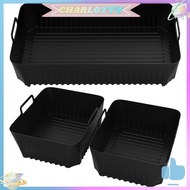 ✿ CHA ✿  Airfryer Silicone Pot Baking Tray Easy Cleaning Rectangular Air Fryer Silicone Liners Food 